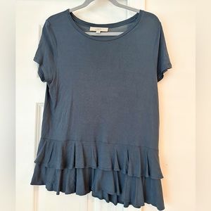 LOFT Ruffle hem T-shirt